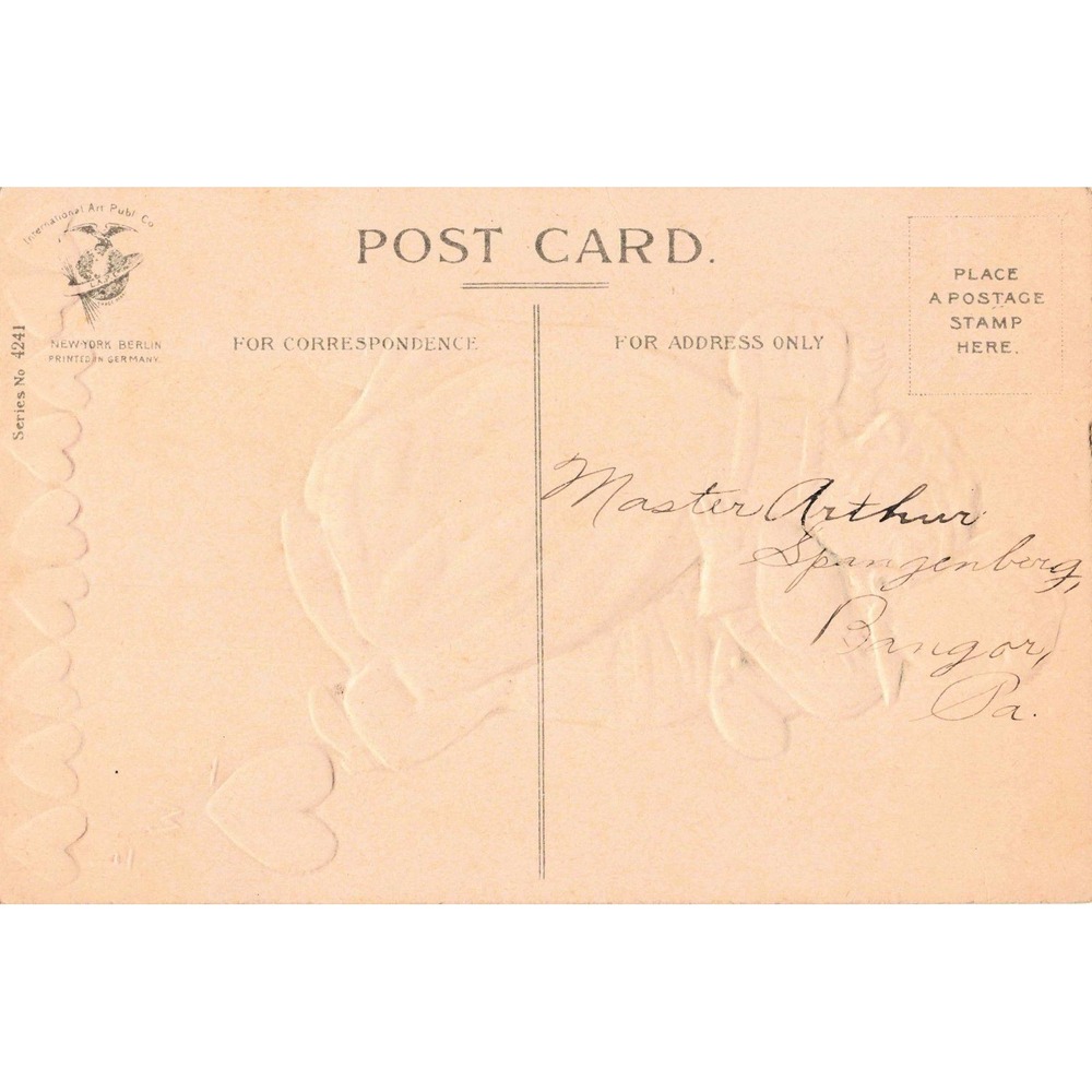 Valentine Postcard Ellen Clapsaddle Signed Dancing Children Wolf & Co 1912 - Picture 2 of 2